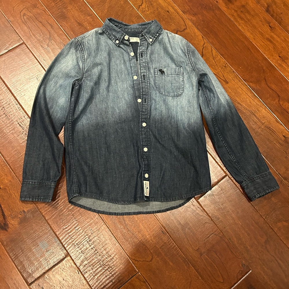 Abercrombie Kids Blue Ombre Button Down Shirt